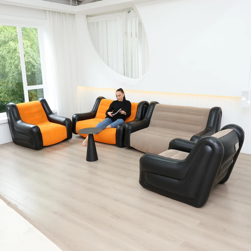 Outdoor Camping Couch - Colchão Inflável Sofá Inflável Duplo Cadeira
