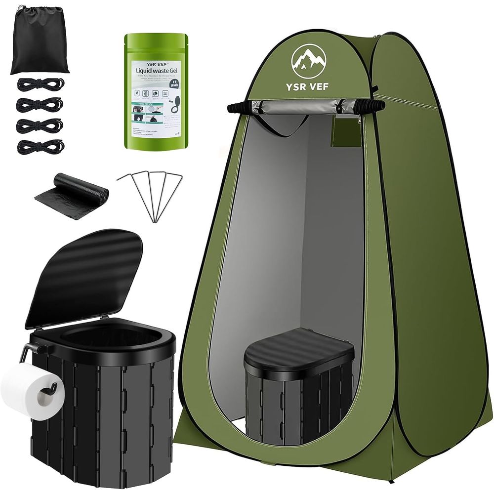 Portable Camp Toilet - Kit de Sanitário Portátil, Sanitário de