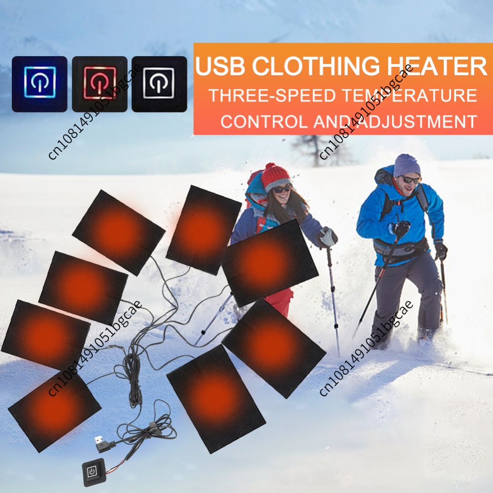 Outdoor Camping Heater - Almofadas de Aquecimento USB Elétricas, Aquecedor