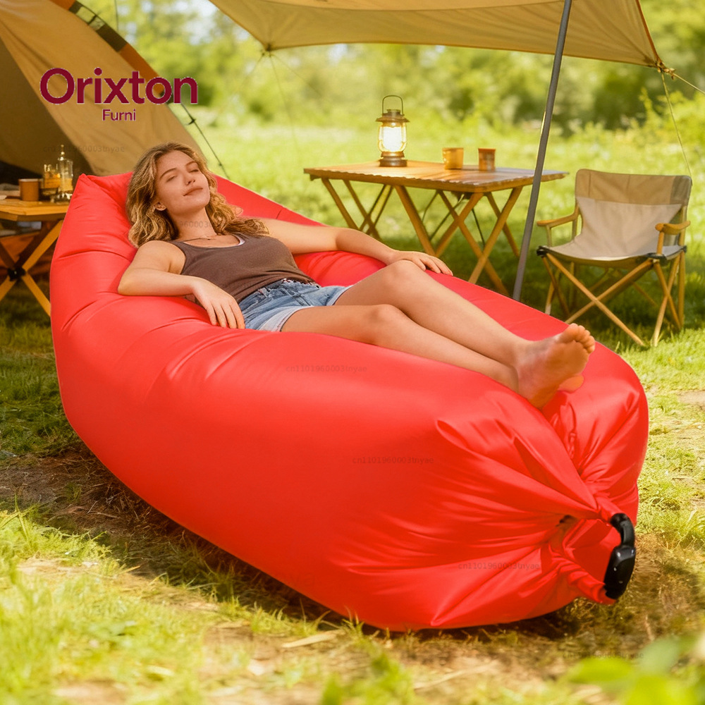 Outdoor Camping Sleeping Bag - Sofá Inflável Portátil Multicolorido para Praia,