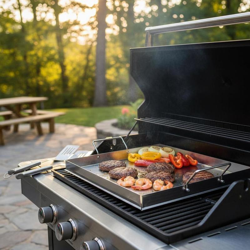 Outdoor Camping Cooking Equipment - Chapa de Grelhar Universal Retangular 18x16