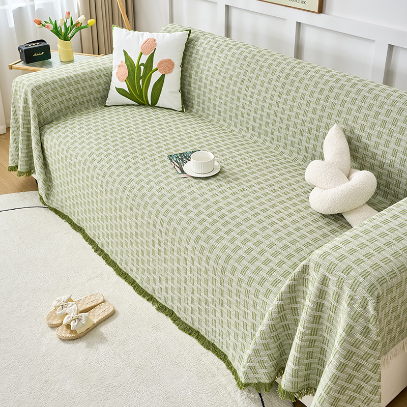Outdoor Camping Couch - 1pc algodão linho sofá lance cobertor