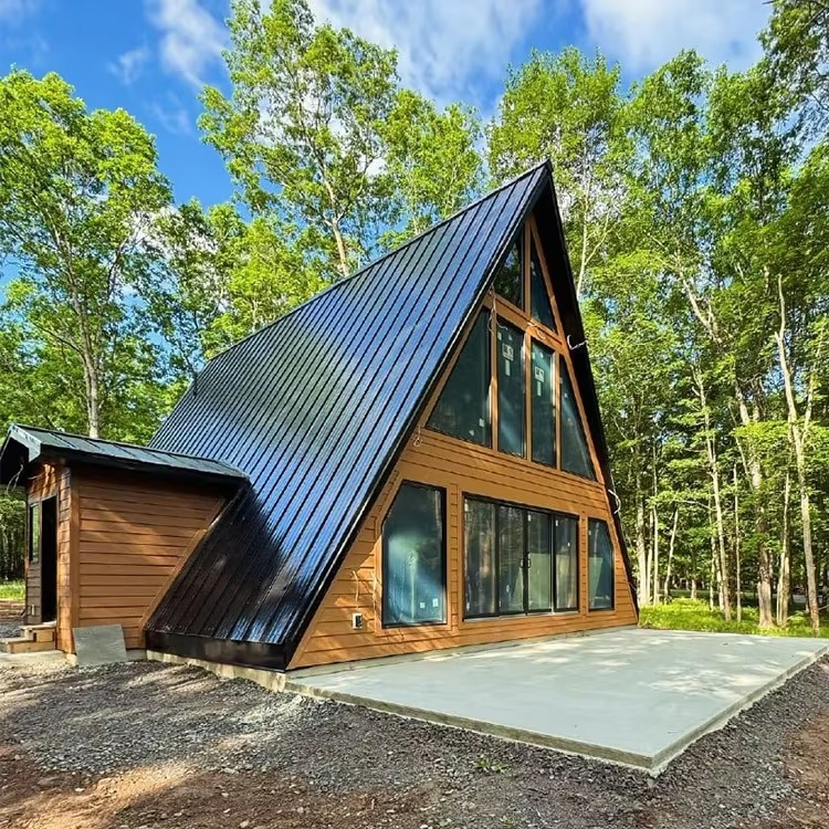 Outdoor Camping And Glamping - Casa de madeira triangular personalizável, estrutura
