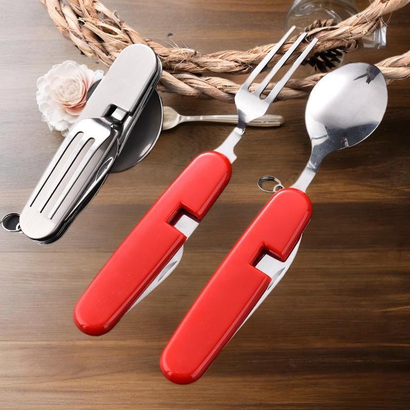 Camp Utensil Set - Conjunto de utensílios dobráveis ​​para acampamento