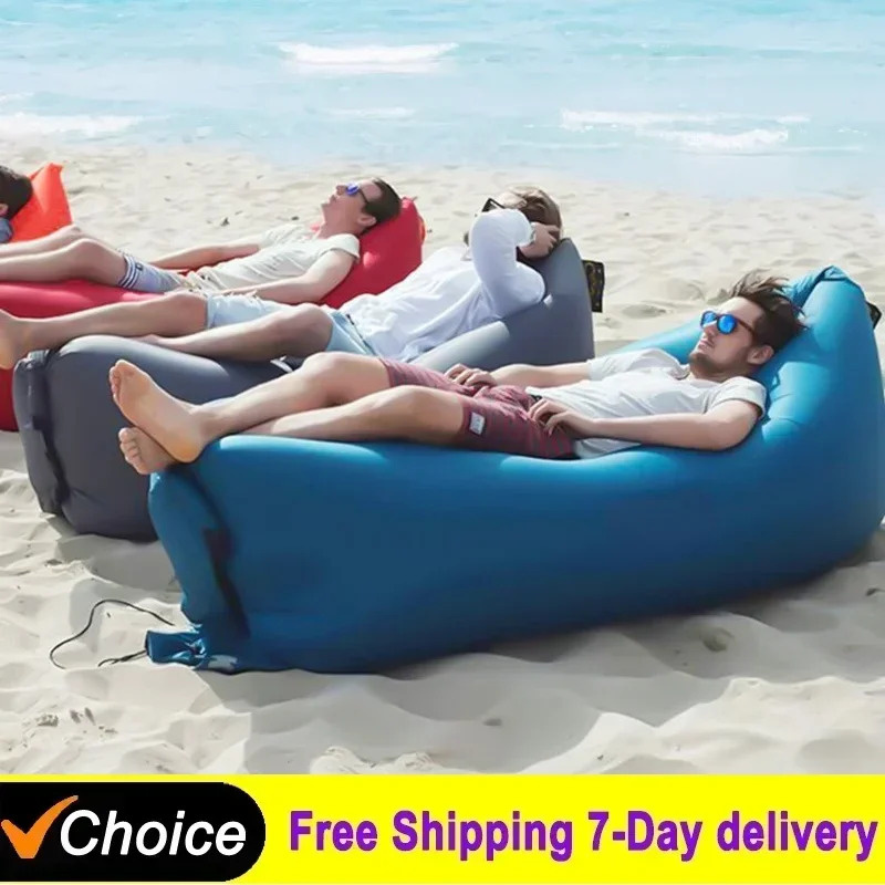 Outdoor Camping Couch - Sofá Inflável Portátil para Exterior, Assento