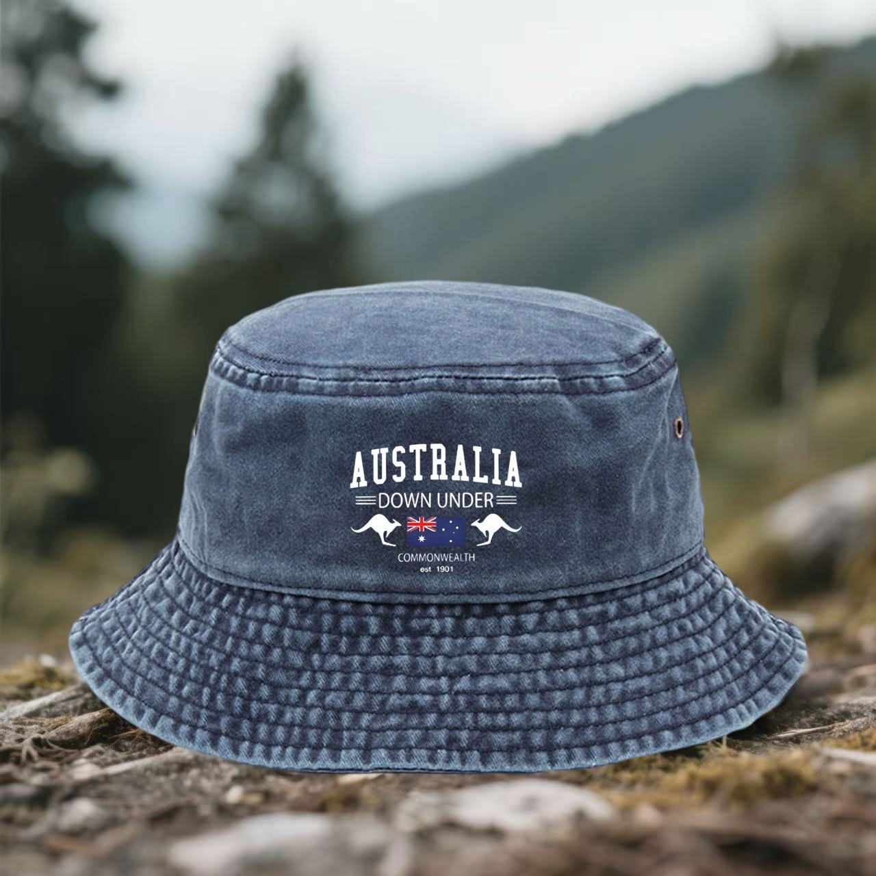 Outdoor Camping Australia - Chapéu Bucket Unissex com Estampa 'AUSTRALIA'