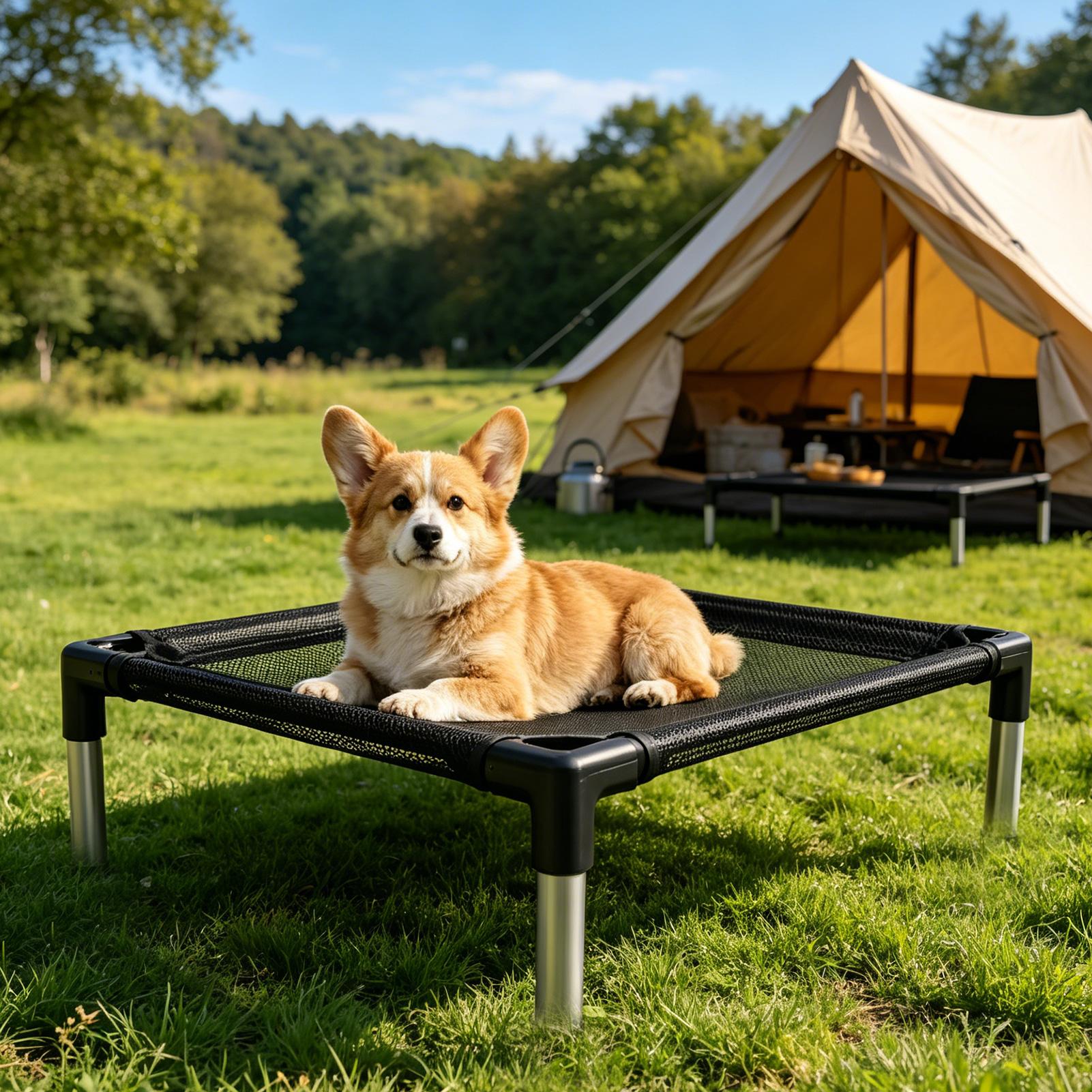 Outdoor Camping Dog Bed - Cama Elevada para Cães com Tela