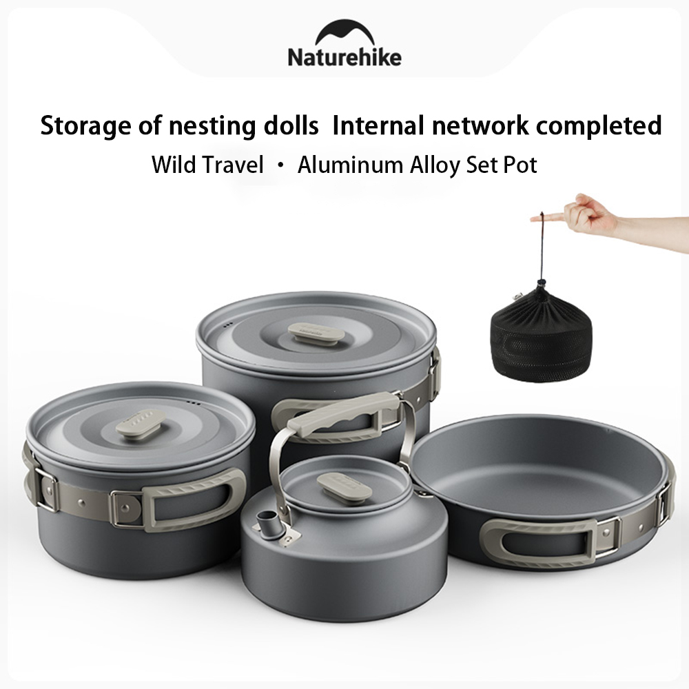 Outdoor Camping Cooking Equipment - Naturehike conjunto de panelas ao ar