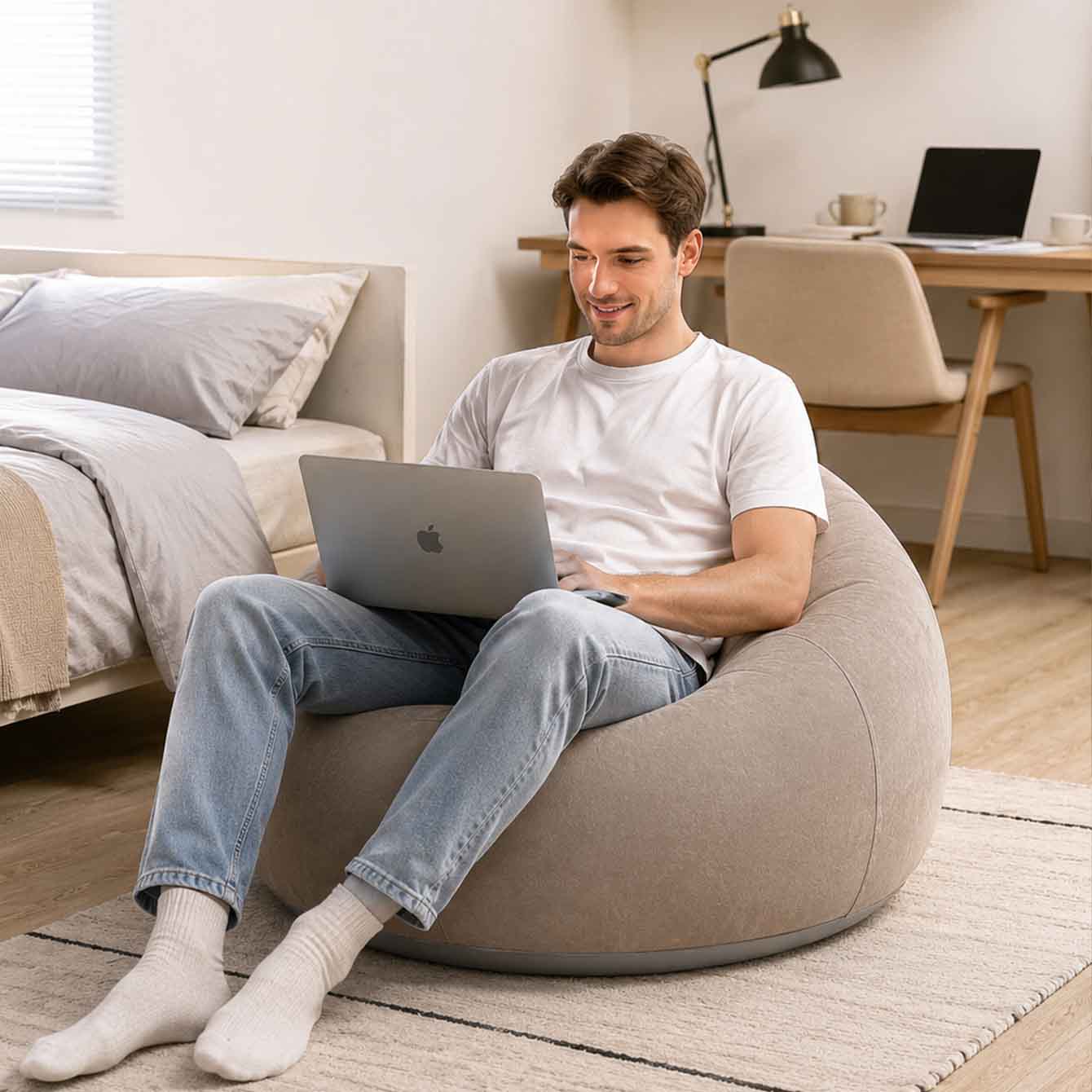 1PC Cadeiras Infláveis Tipo Pu - Outdoor Camping Couch avaliação e preço