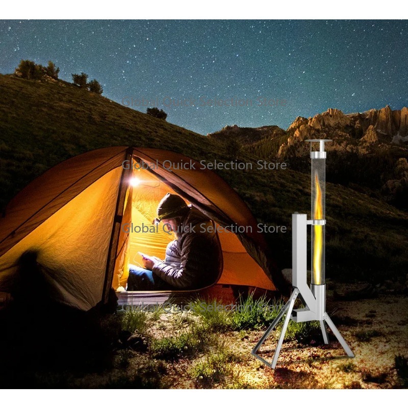 Fogão a pellets de aço inoxidá - Outdoor Camping Heater avaliação e preço