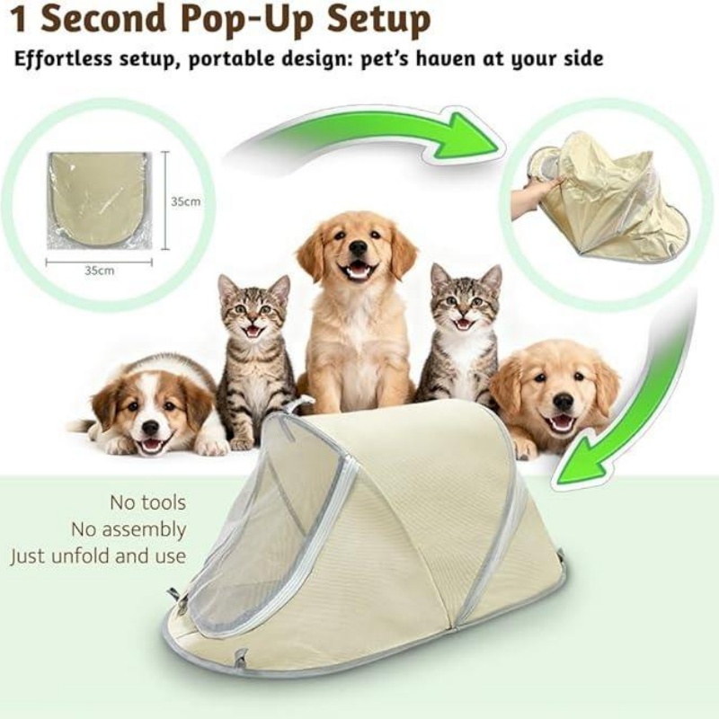 Tenda portátil para cães, prot - Outdoor Camping Dog Bed avaliação e preço