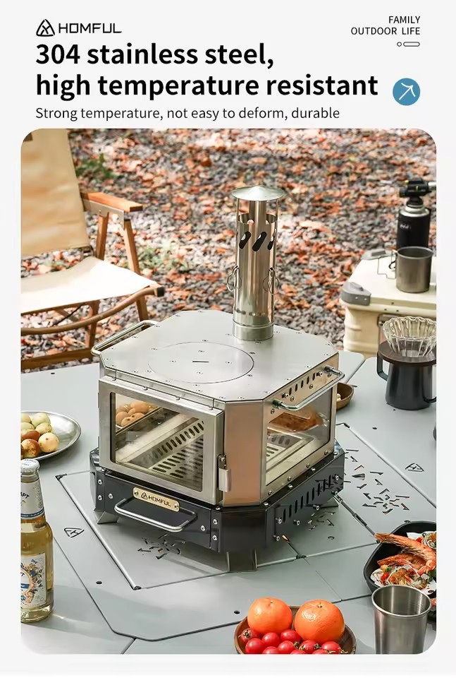 Fogão Portátil a Lenha HOMFUL  - Outdoor Camping Cooking Equipment avaliação e preço