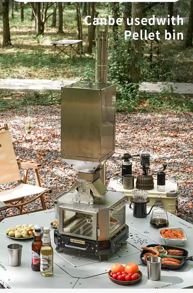 Fogão Portátil a Lenha HOMFUL  - Outdoor Camping Cooking Equipment avaliação e preço