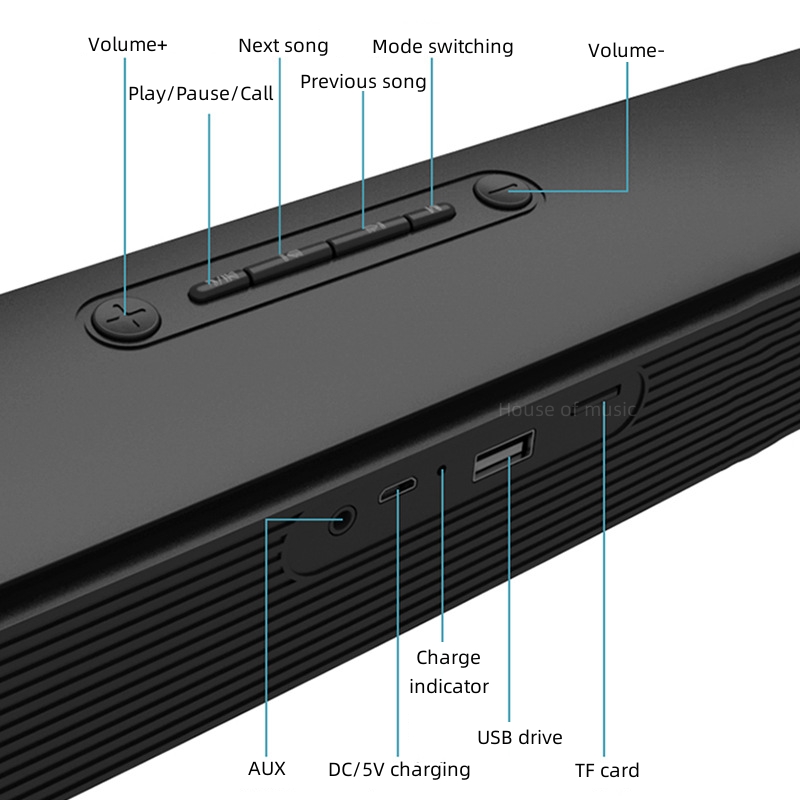 Barra de som áudio Bluetooth p - Outdoor Camping Tv avaliação e preço