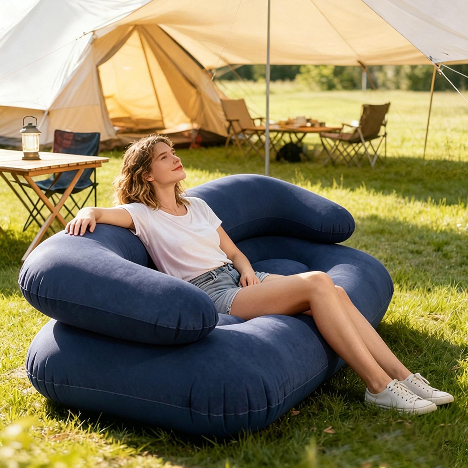 Sofá Inflável Duplo para Dois  - Outdoor Camping Couch avaliação e preço