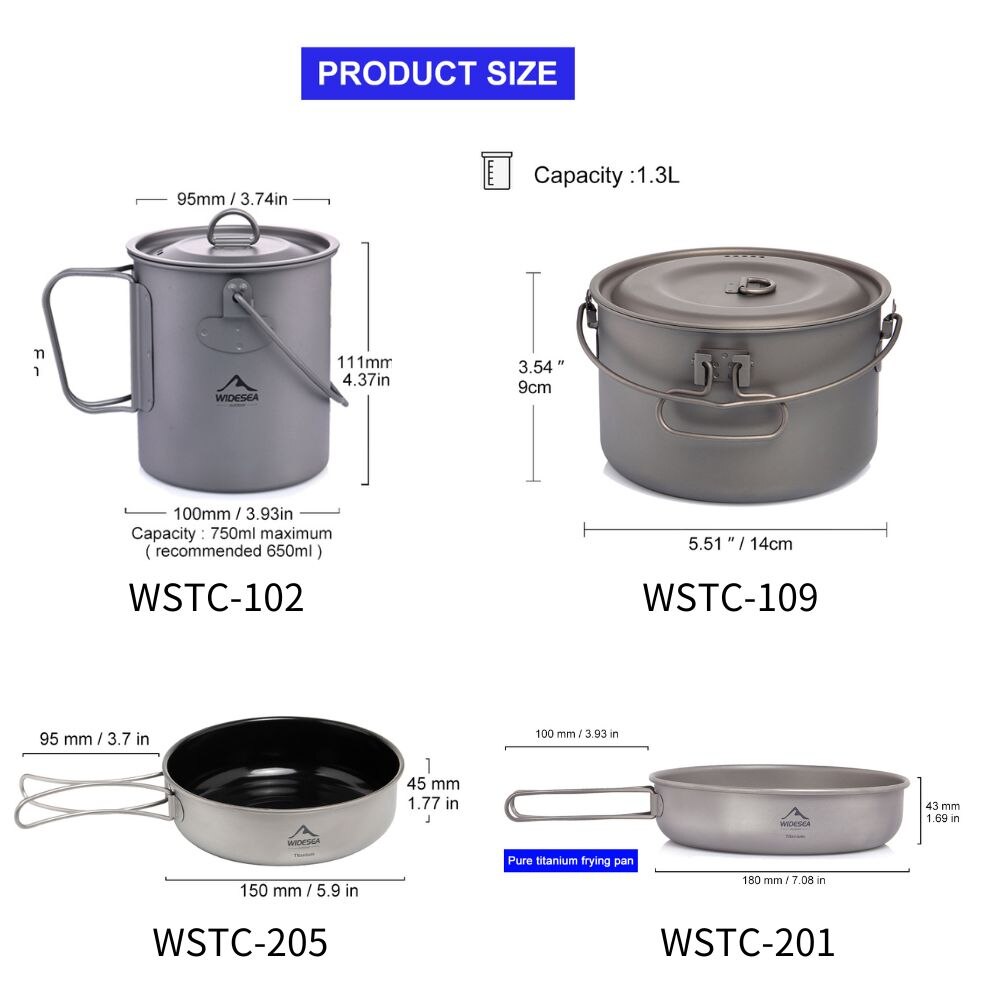 Widesea-Conjunto De Panelas De - Outdoor Camping Kitchen Set avaliação e preço