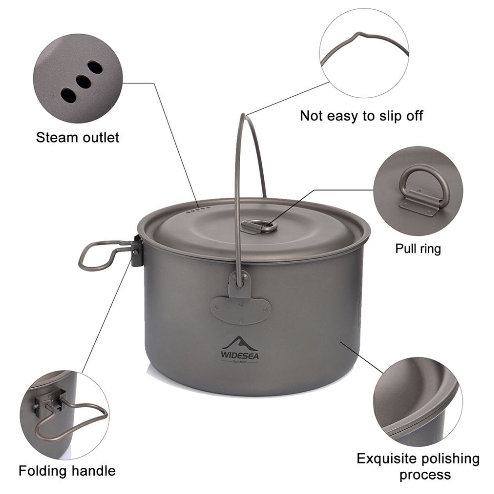 Widesea-Conjunto De Panelas De - Outdoor Camping Kitchen Set avaliação e preço