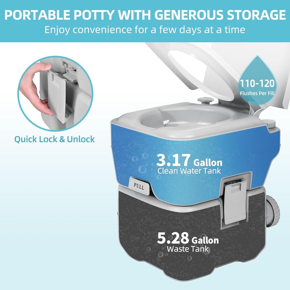 Sanitário portátil para campin - Portable Camp Toilet avaliação e preço