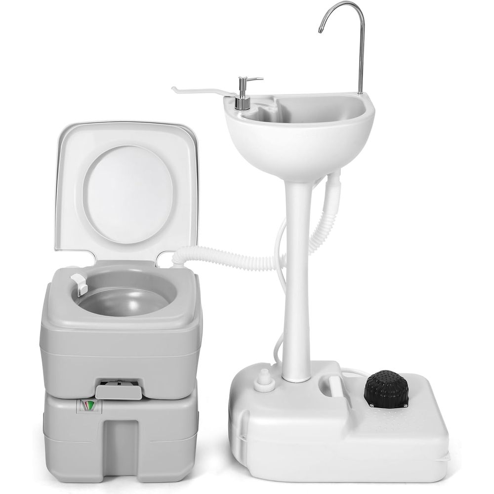 Pia Portátil de 17L para Lavar - Portable Camp Toilet avaliação e preço