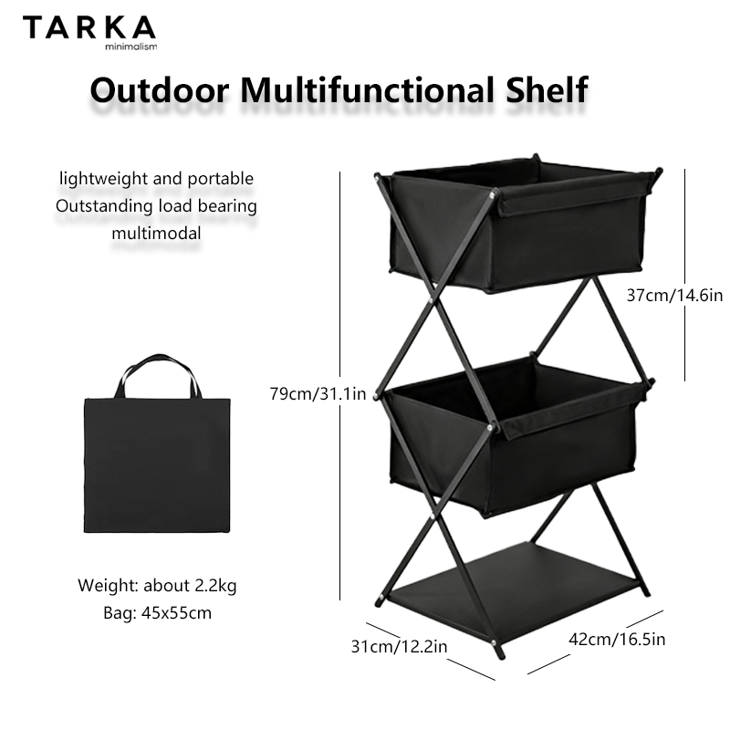 Tarka acampamento novo rack de - Outdoor Camping Folding Storage Box avaliação e preço