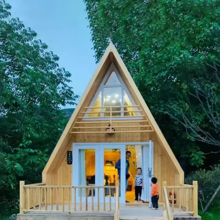 Casa de madeira triangular per - Outdoor Camping And Glamping avaliação e preço