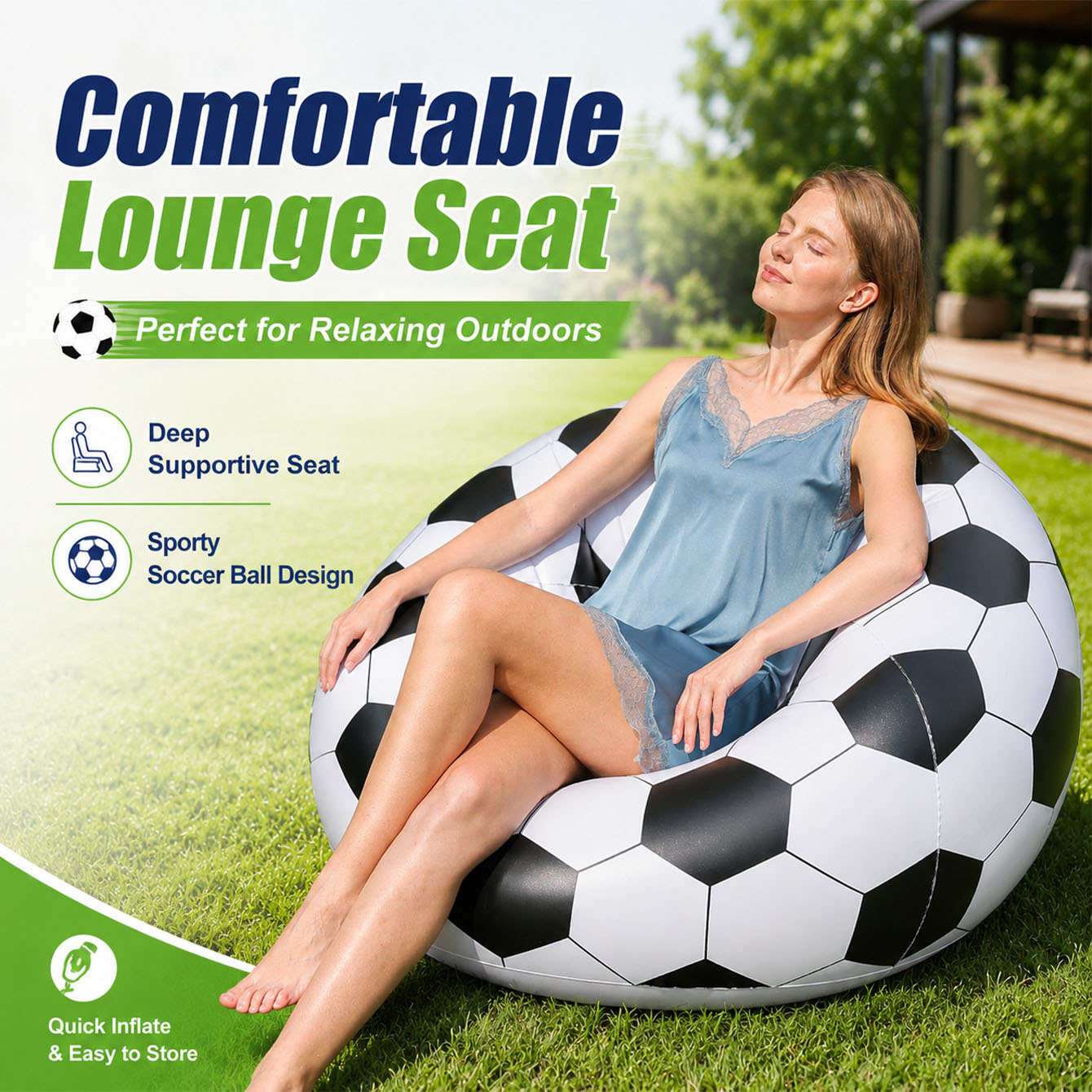 1PC Grande Sofá Inflável Pregu - Outdoor Camping Couch avaliação e preço