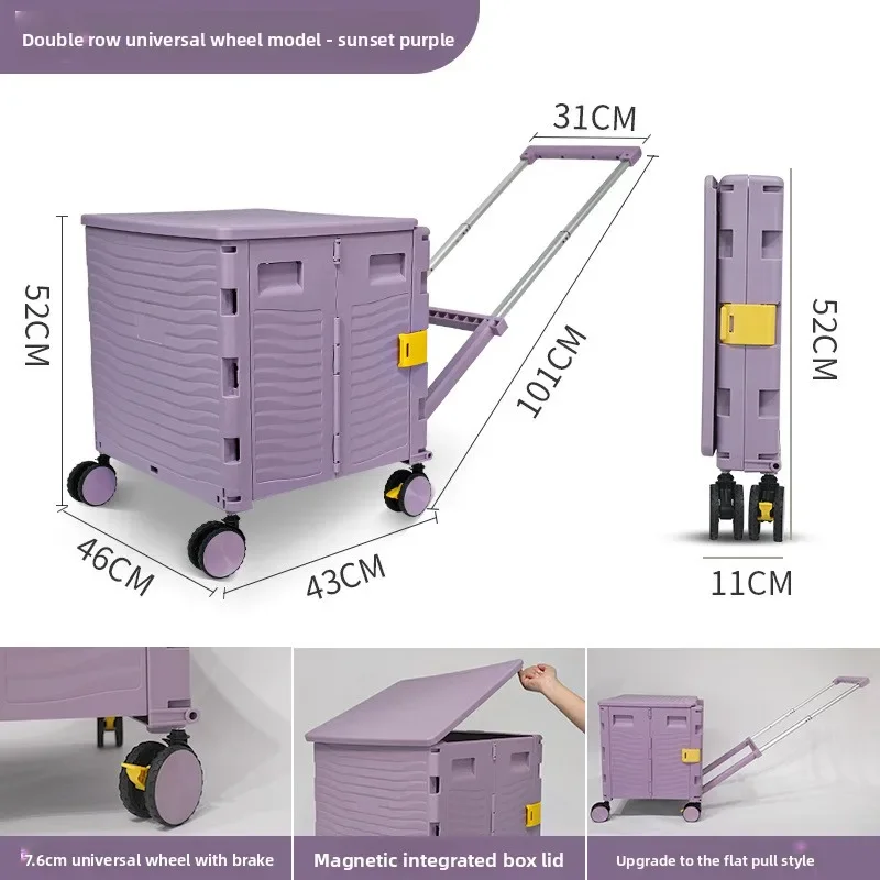 Carrinho de Compras Dobrável M - Outdoor Camping Folding Storage Box avaliação e preço