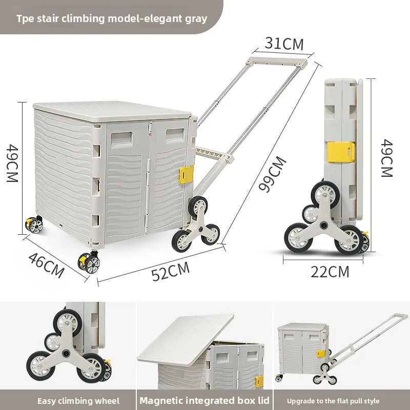 Carrinho de compras dobrável m - Outdoor Camping Folding Storage Box avaliação e preço