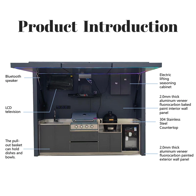 Ilha de Cozinha Moderna Person - Outdoor Camping Kitchen Set avaliação e preço