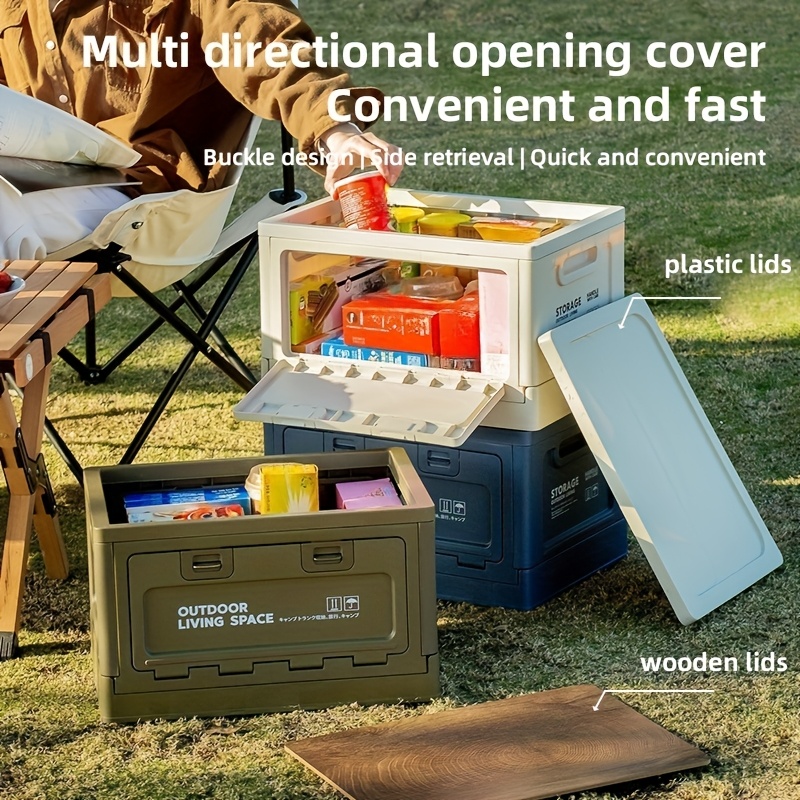 1 caixa de armazenamento dobrá - Outdoor Camping Folding Storage Box avaliação e preço