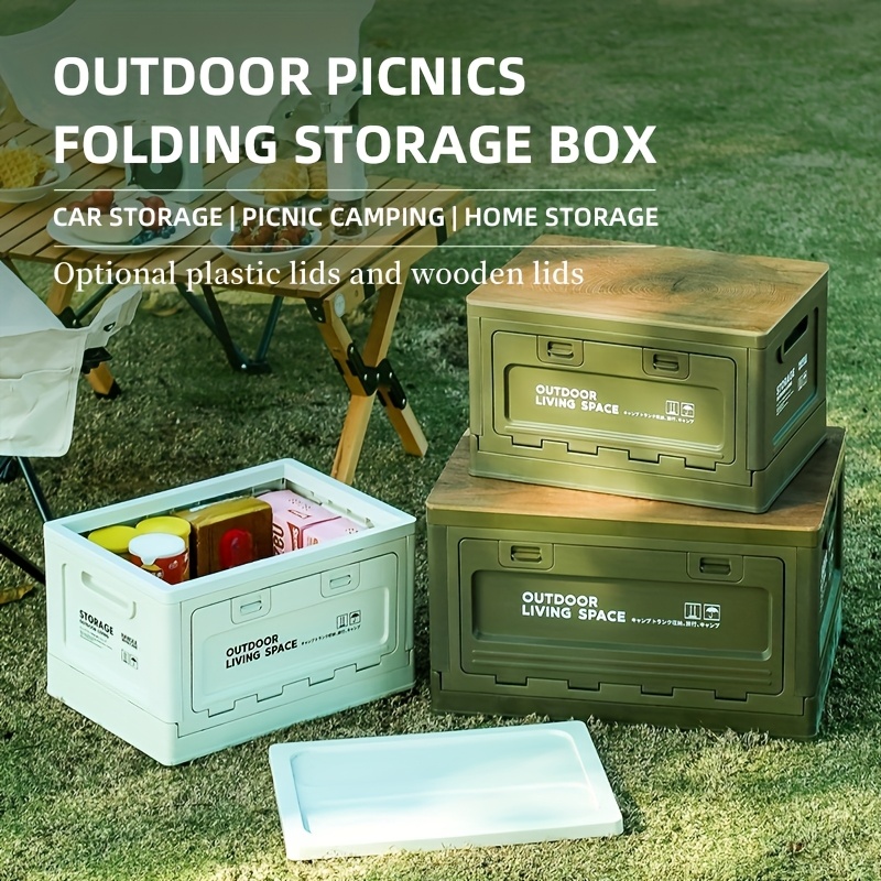 1 caixa de armazenamento dobrá - Outdoor Camping Folding Storage Box avaliação e preço