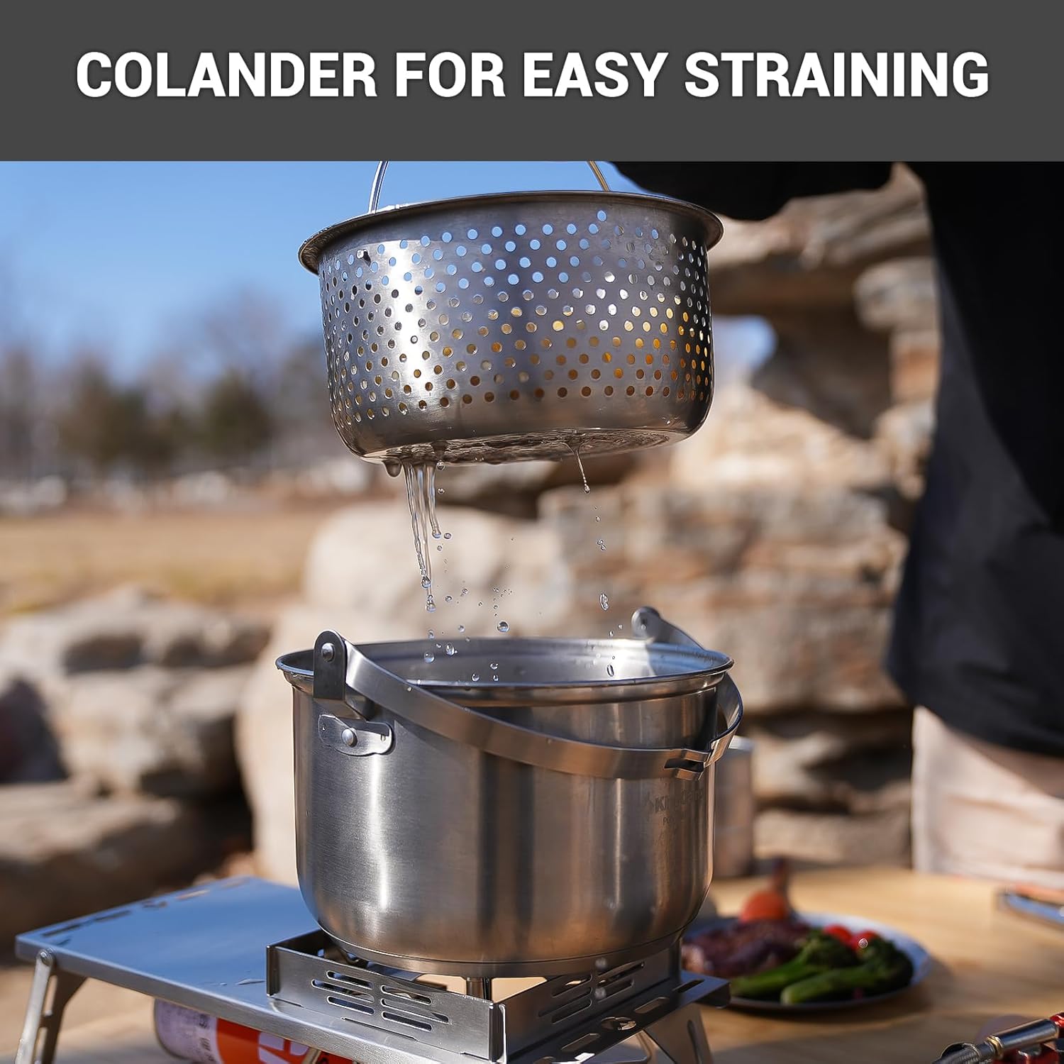 Conjunto de Utensílios de Cozi - Outdoor Camping Kitchen Set avaliação e preço