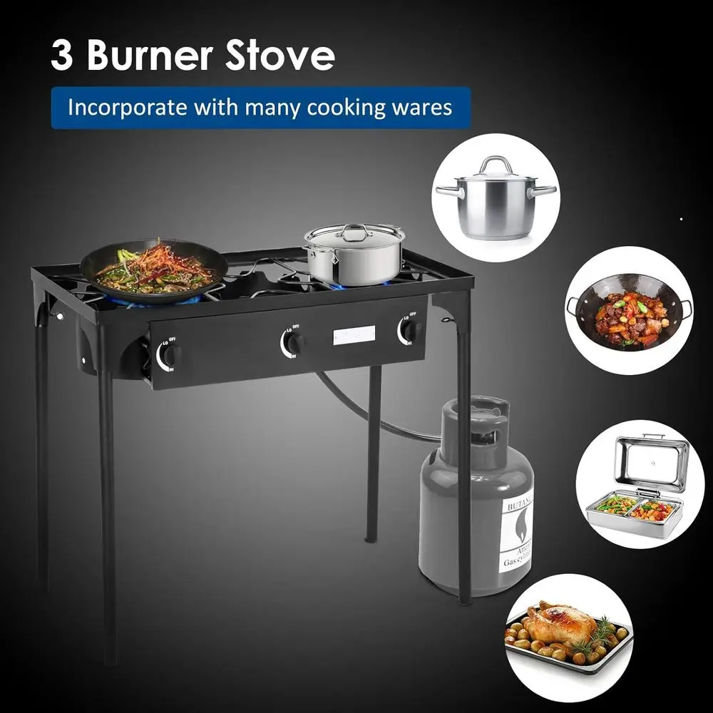 Fogão a Gás Propano Portátil d - Outdoor Camping Burner avaliação e preço