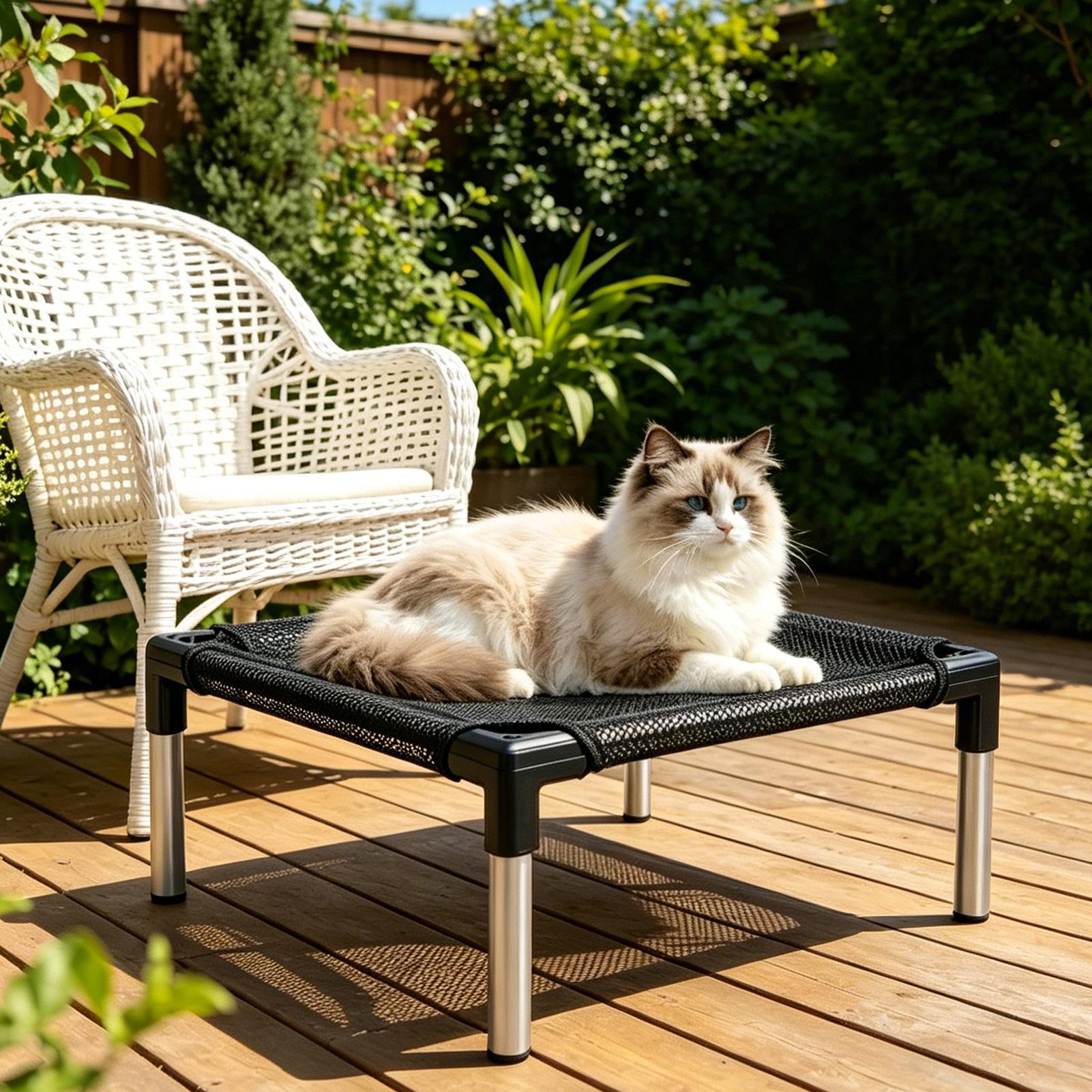 Cama Elevada para Cães com Tel - Outdoor Camping Dog Bed avaliação e preço