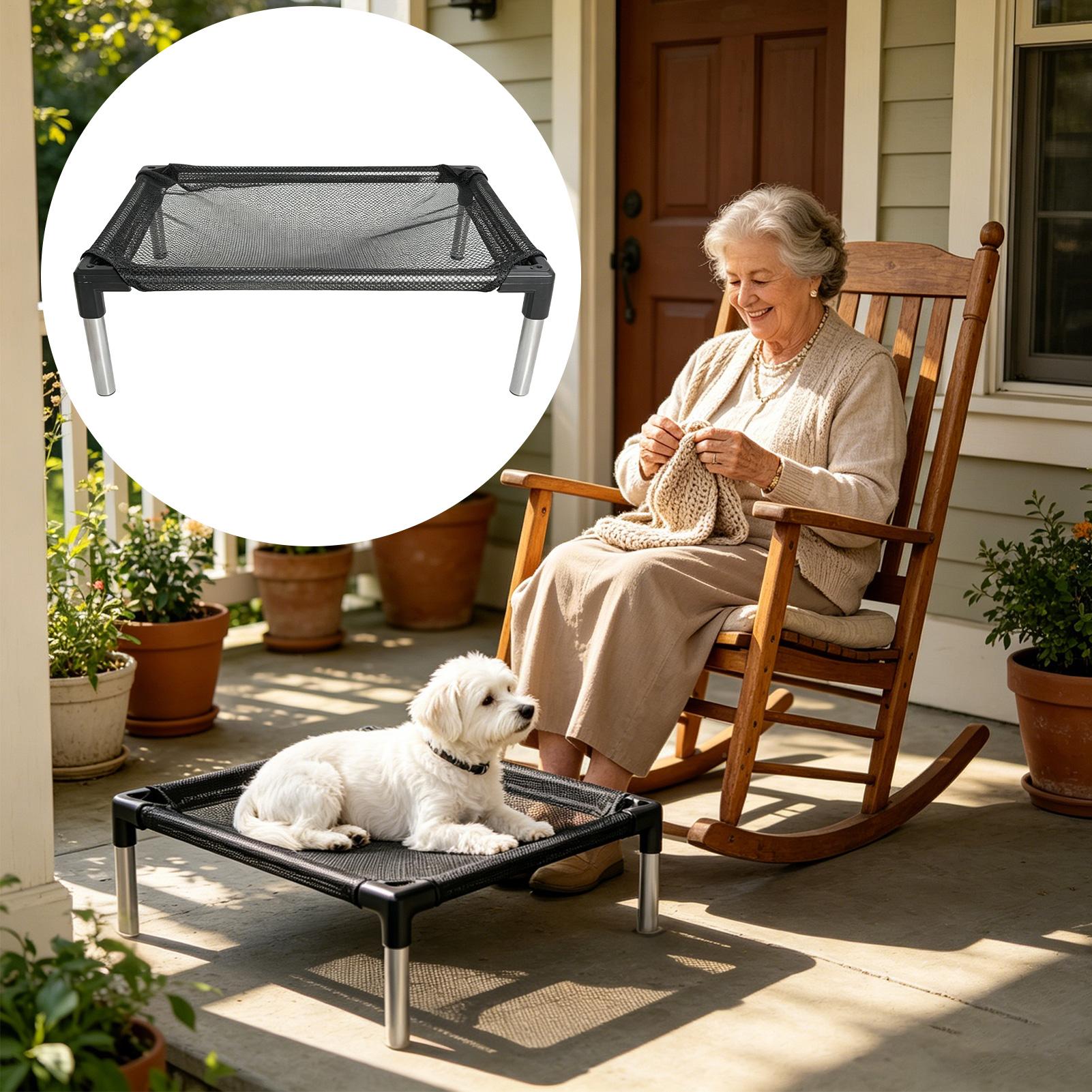 Cama Elevada para Cães com Tel - Outdoor Camping Dog Bed avaliação e preço
