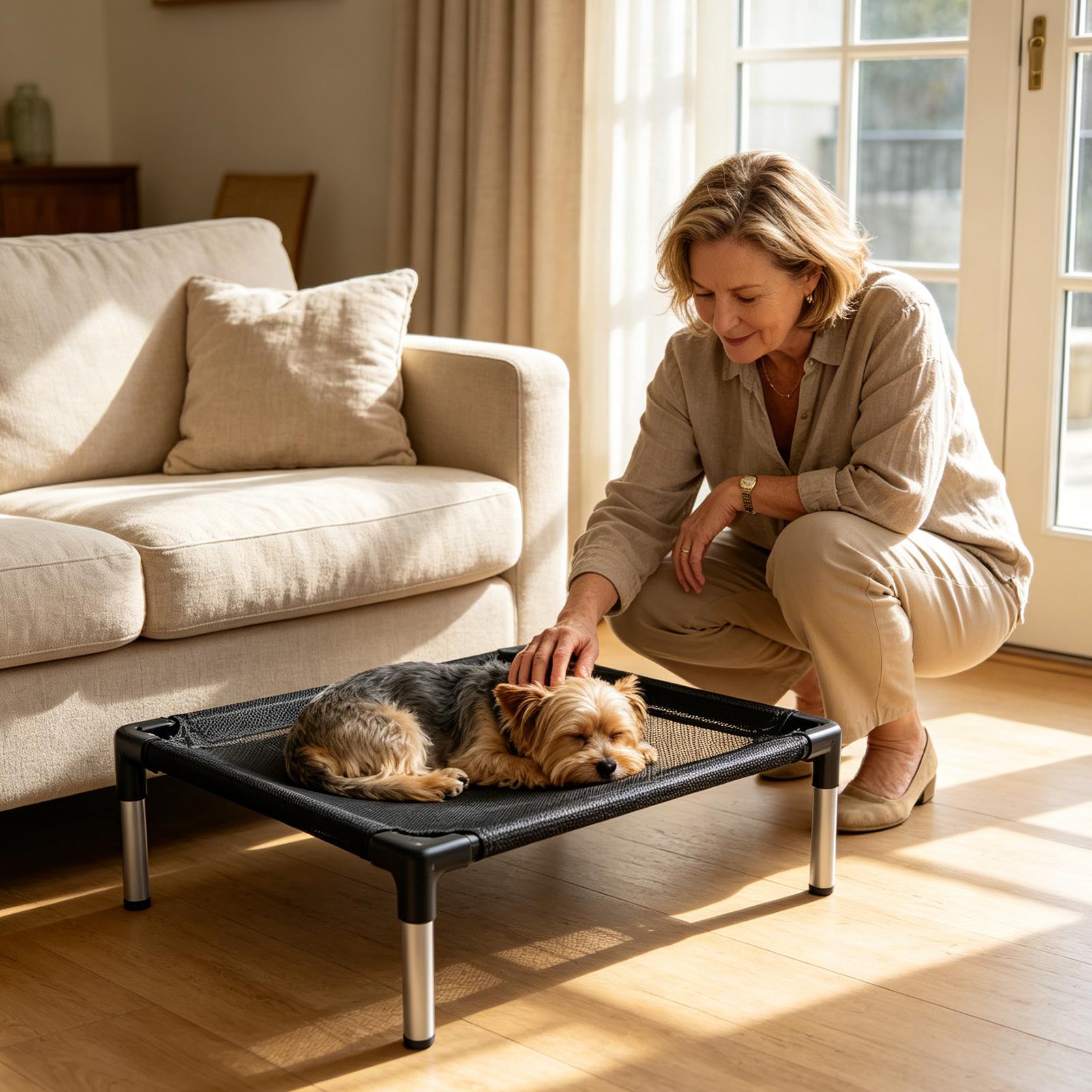 Cama Elevada para Cães com Tel - Outdoor Camping Dog Bed avaliação e preço